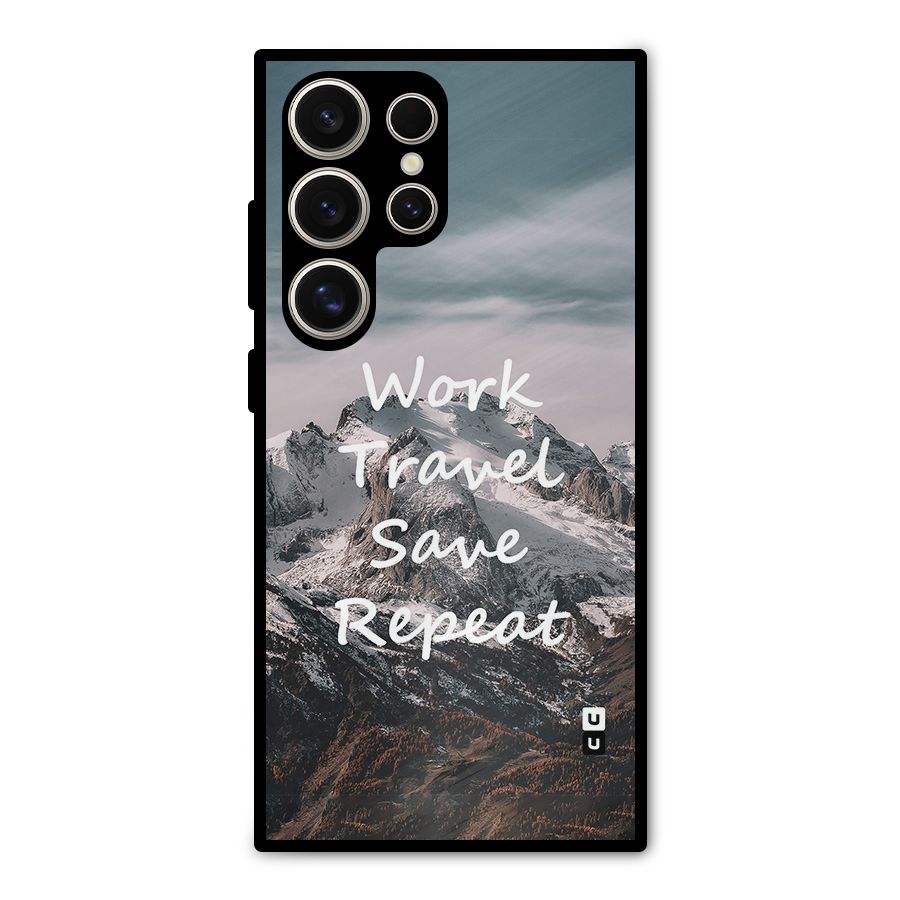 Work Travel Metal Back Case for Galaxy S24 Ultra