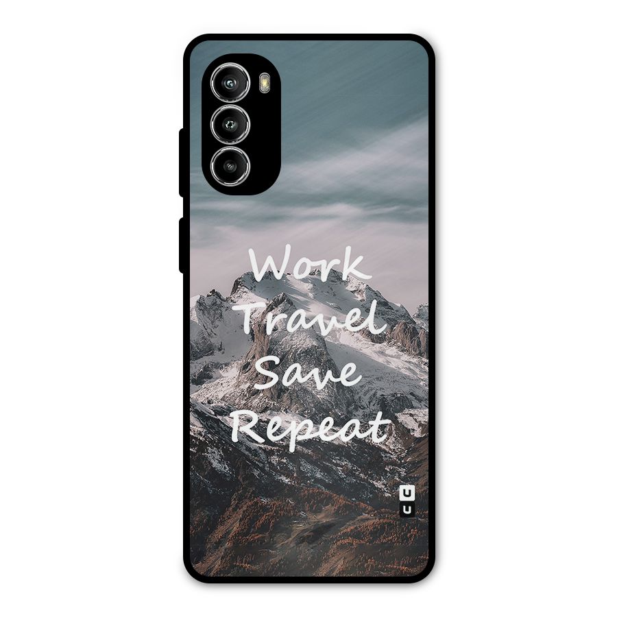 Work Travel Metal Back Case for Moto G82