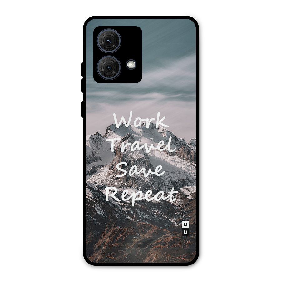 Work Travel Metal Back Case for Moto G84