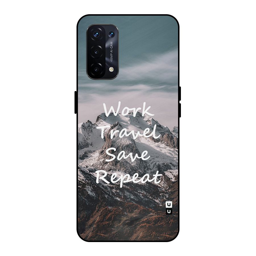 Work Travel Metal Back Case for Oppo A74 5G