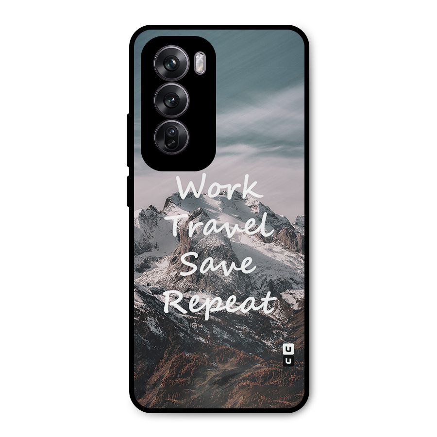 Work Travel Metal Back Case for Oppo Reno12 Pro
