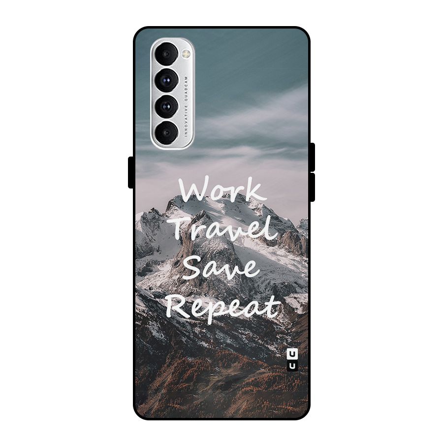 Work Travel Metal Back Case for Oppo Reno4 Pro
