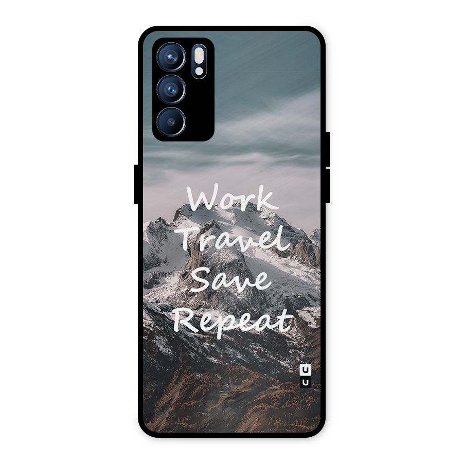 Work Travel Metal Back Case for Oppo Reno6 5G