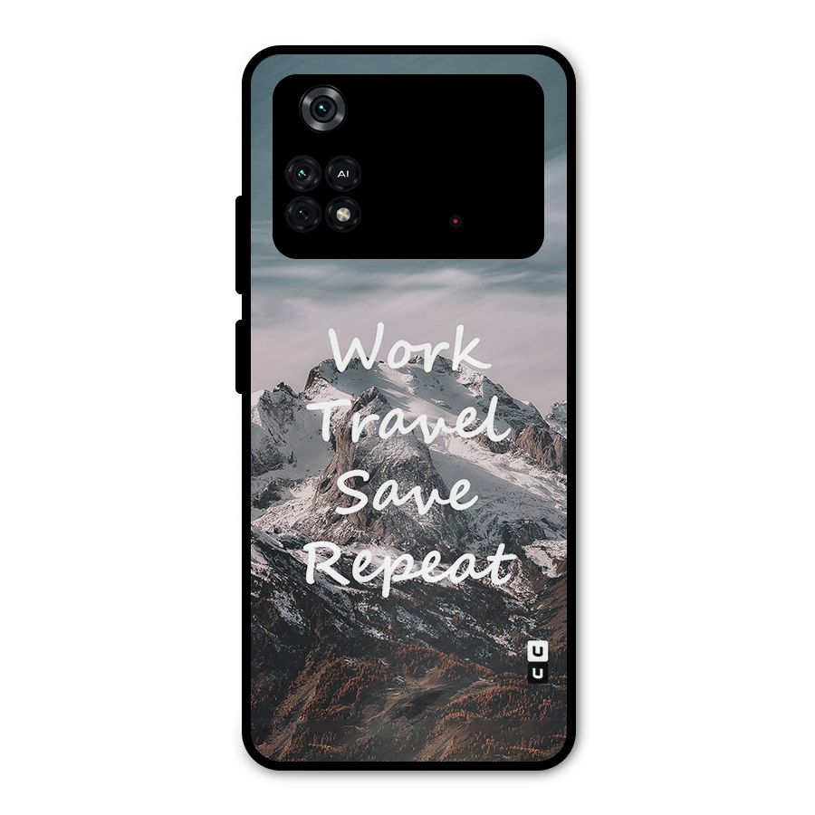 Work Travel Metal Back Case for Poco M4 Pro 4G