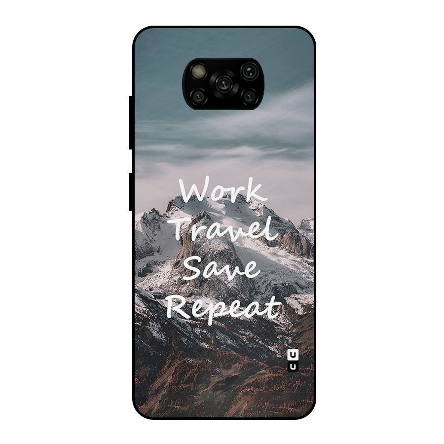 Work Travel Metal Back Case for Poco X3
