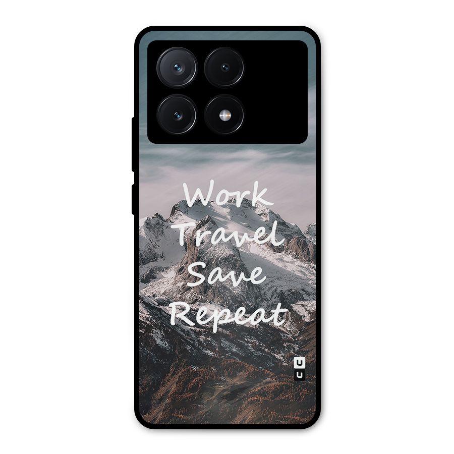 Work Travel Metal Back Case for Poco X6 Pro