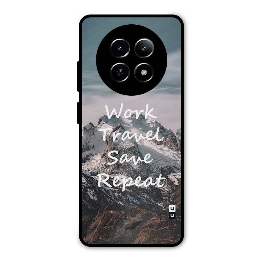 Work Travel Metal Back Case for Realme 12x 5G