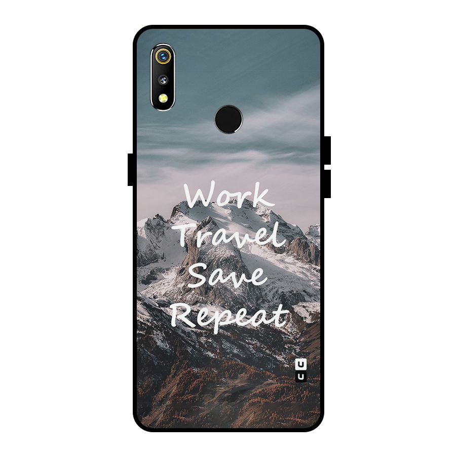 Work Travel Metal Back Case for Realme 3i