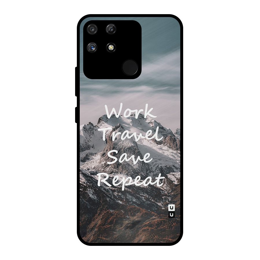 Work Travel Metal Back Case for Realme Narzo 50A