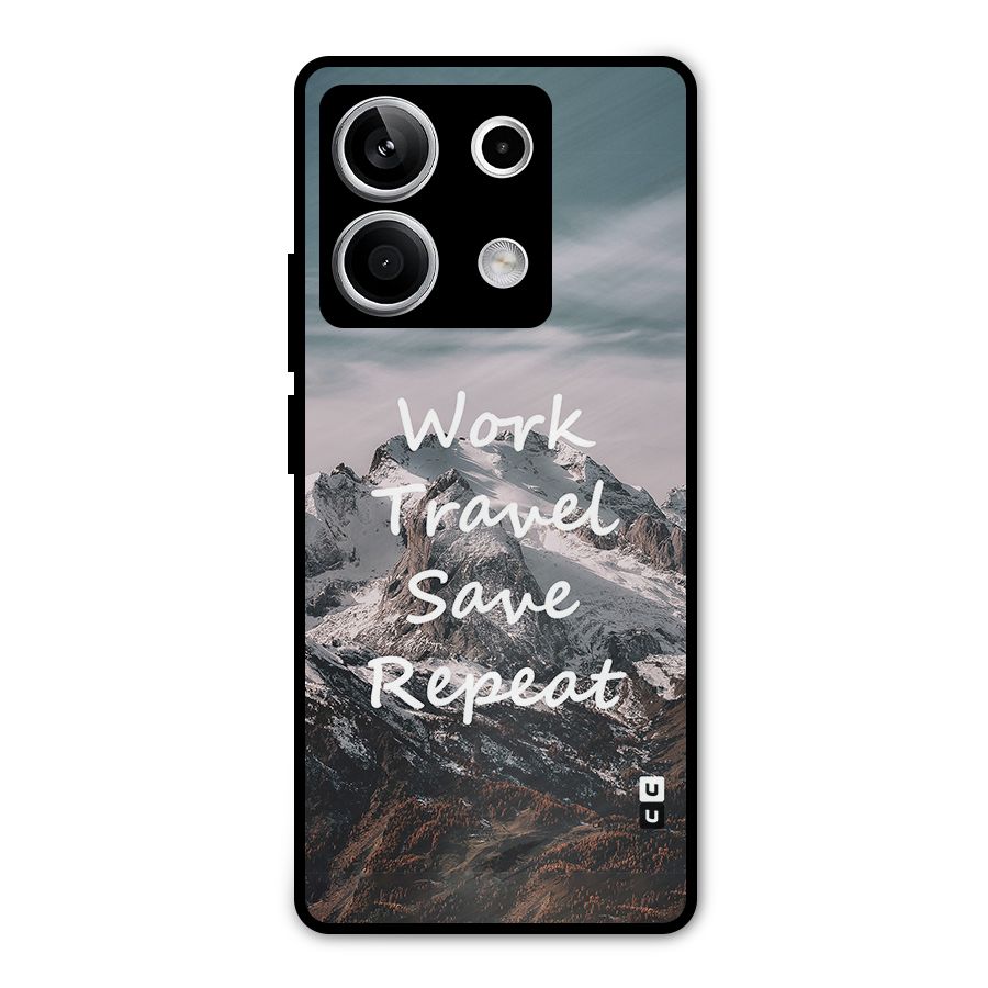 Work Travel Metal Back Case for Redmi Note 13 5G