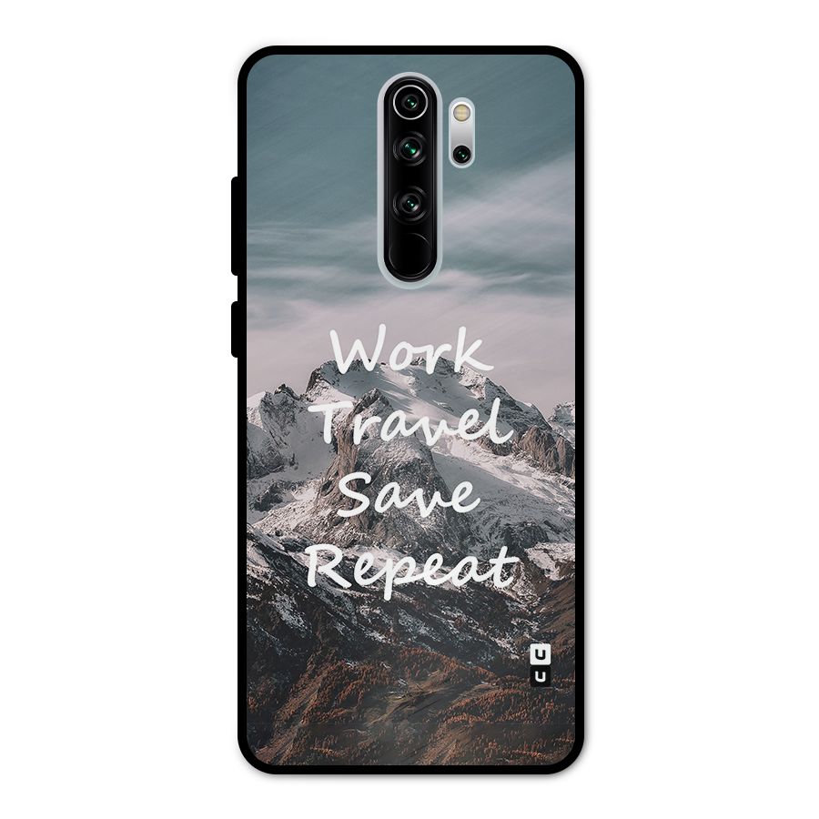 Work Travel Metal Back Case for Redmi Note 8 Pro
