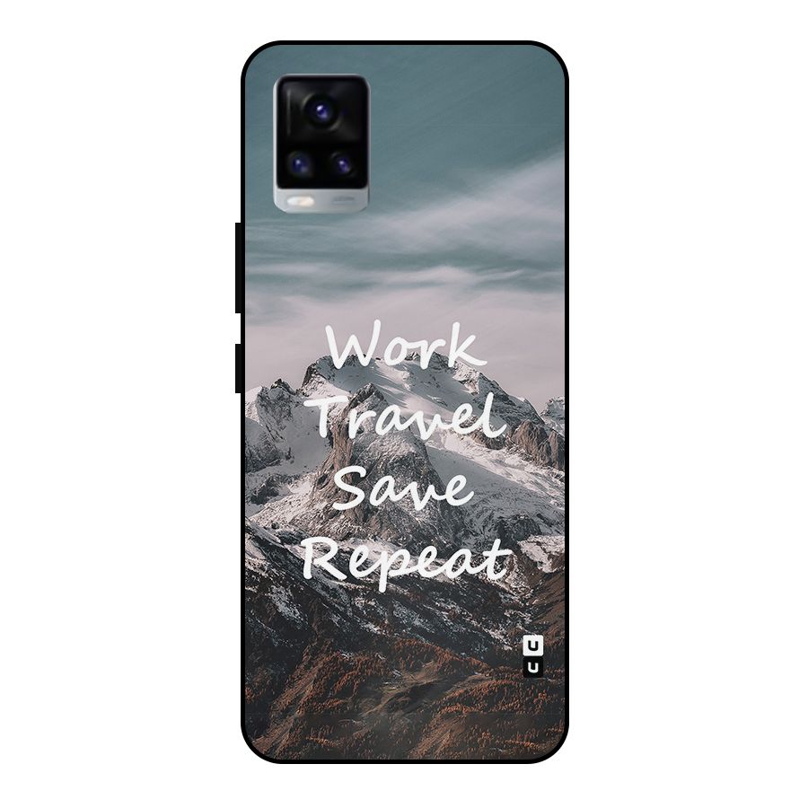 Work Travel Metal Back Case for Vivo V20 2021