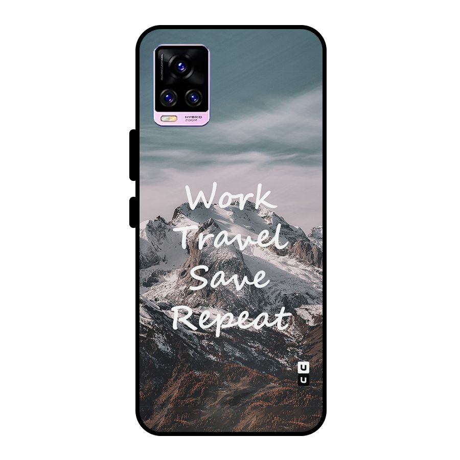 Work Travel Metal Back Case for Vivo V20 Pro