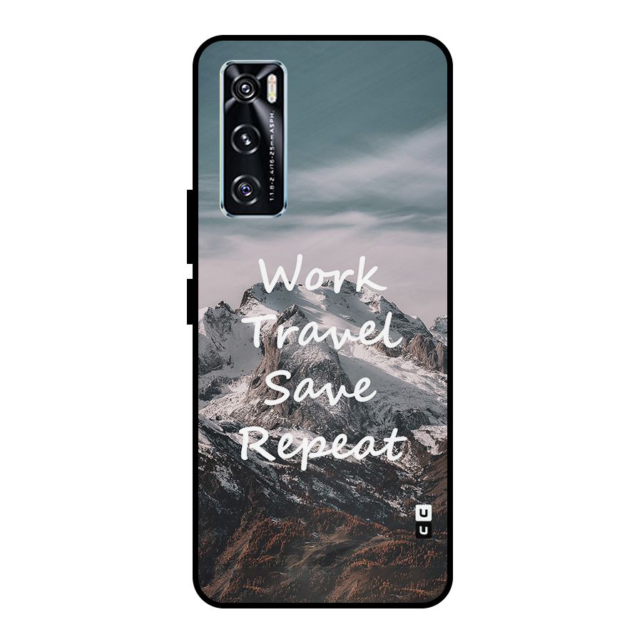 Work Travel Metal Back Case for Vivo V20 SE
