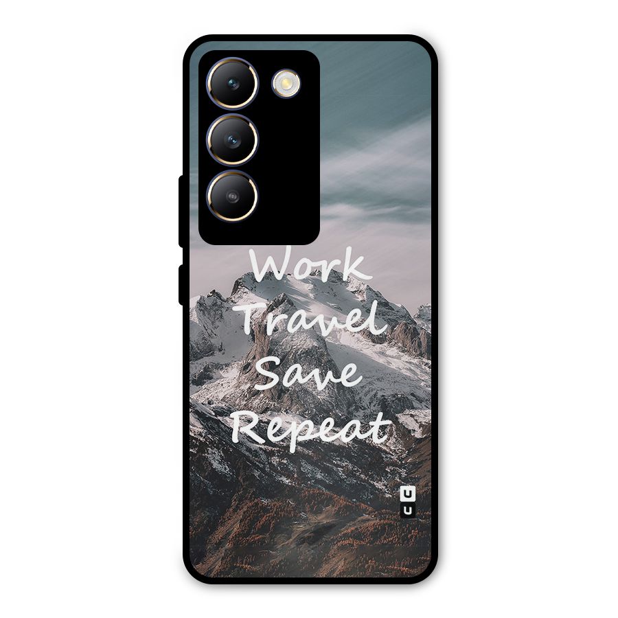 Work Travel Metal Back Case for Vivo Y200e