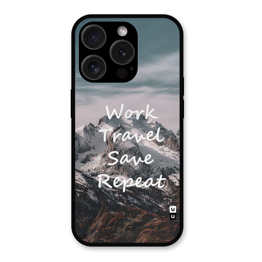 Work Travel Metal Back Case for iPhone 15 Pro