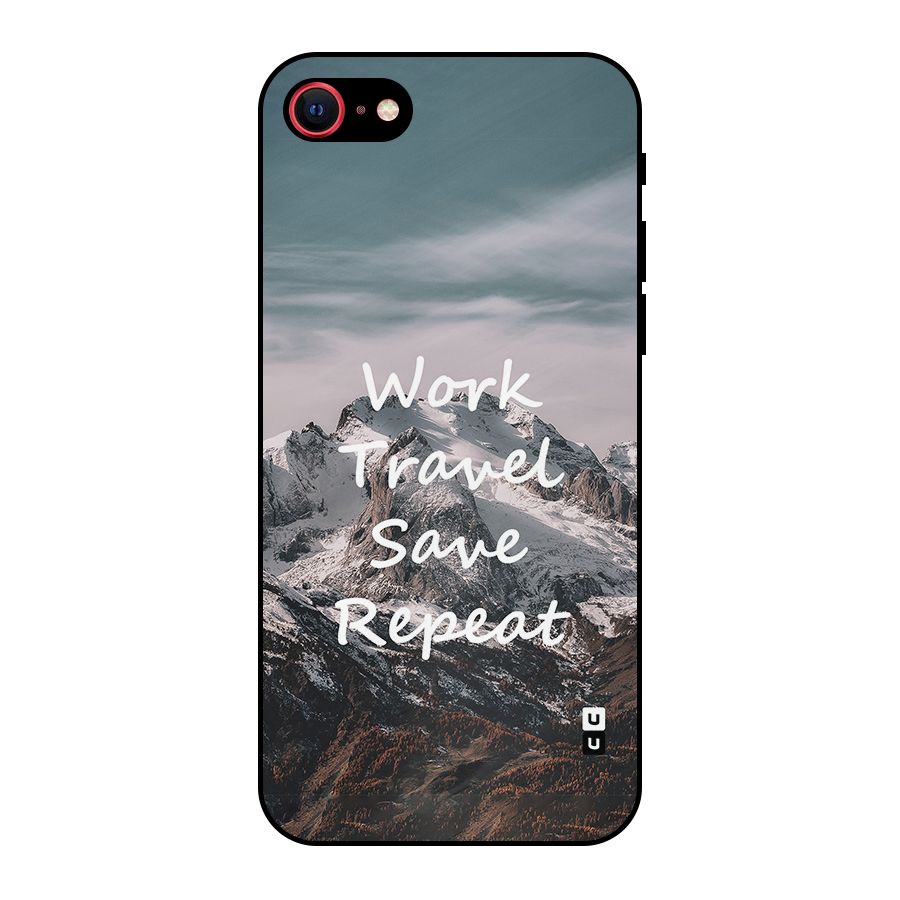 Work Travel Metal Back Case for iPhone 7