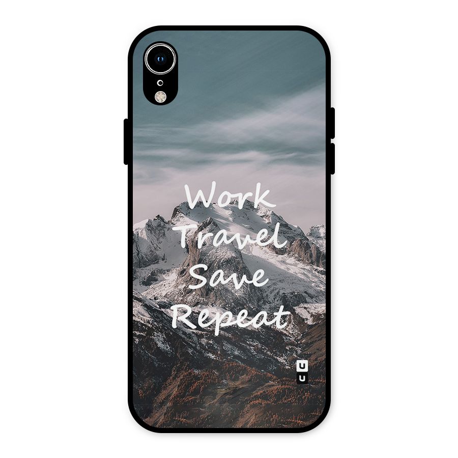 Work Travel Metal Back Case for iPhone XR