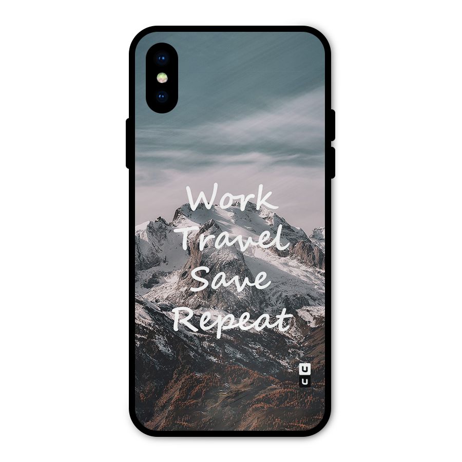 Work Travel Metal Back Case for iPhone XS
