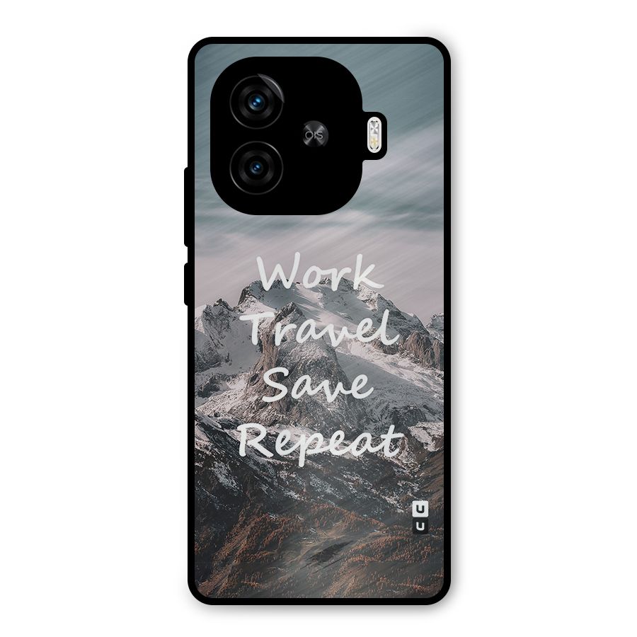 Work Travel Metal Back Case for iQOO Z9 Turbo