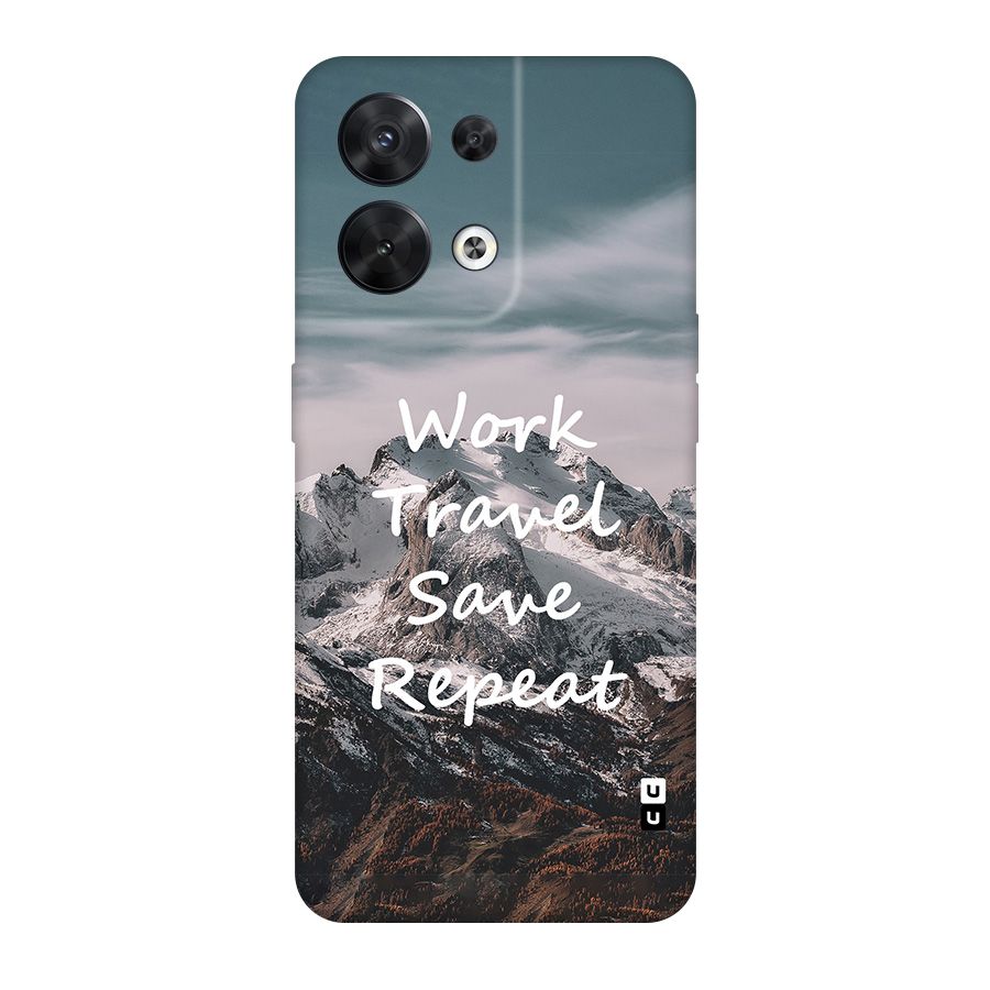 Work Travel Original Polycarbonate Back Case for Oppo Reno8 5G