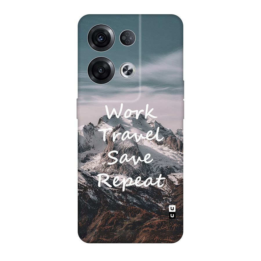 Work Travel Original Polycarbonate Back Case for Oppo Reno8 Pro 5G