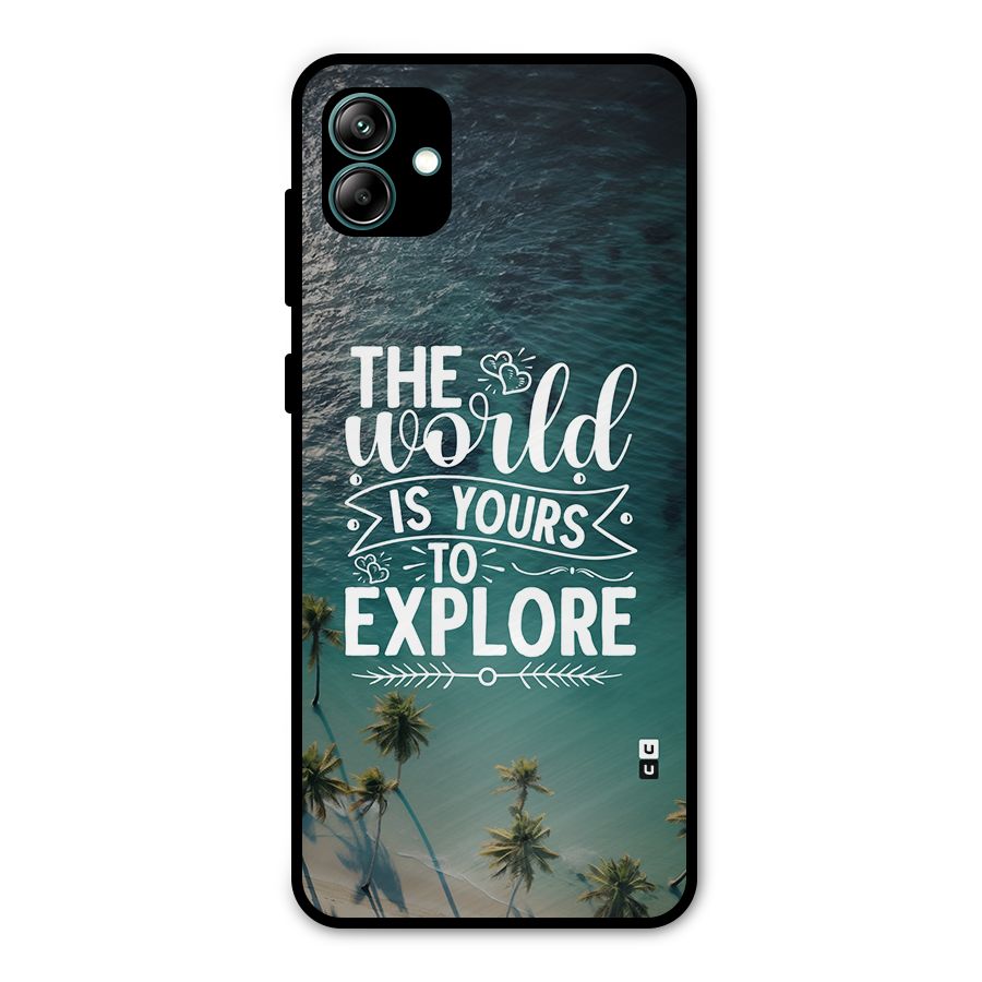 World To Explore Metal Back Case for Galaxy A04