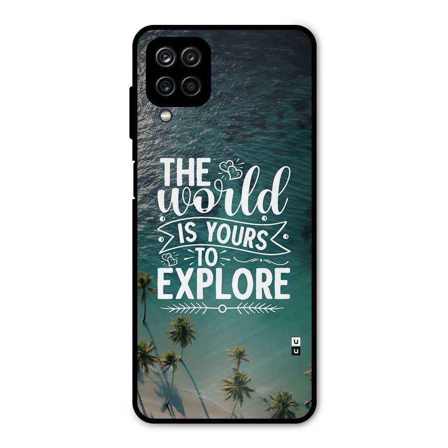 World To Explore Metal Back Case for Galaxy A12
