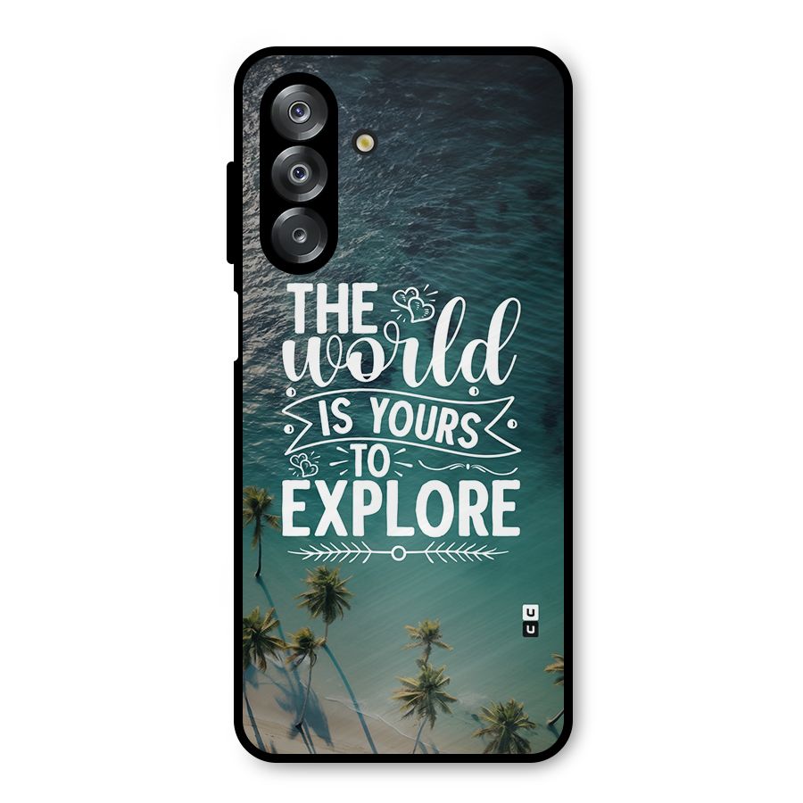 World To Explore Metal Back Case for Galaxy A26