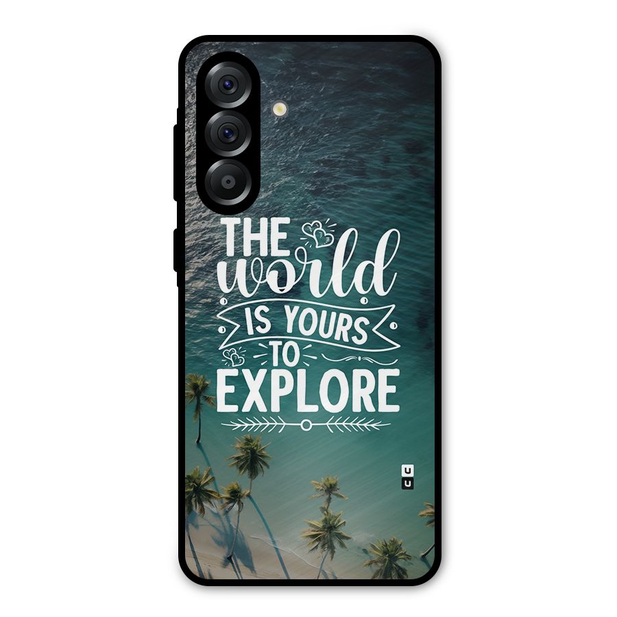 World To Explore Metal Back Case for Galaxy A56