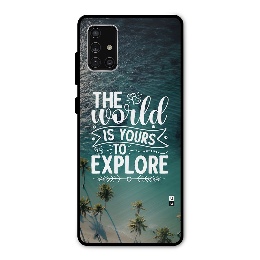 World To Explore Metal Back Case for Galaxy A71