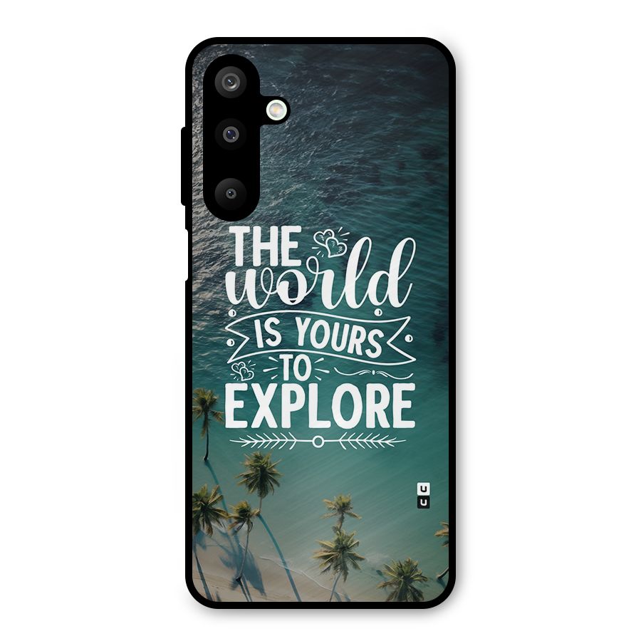 World To Explore Metal Back Case for Galaxy M16