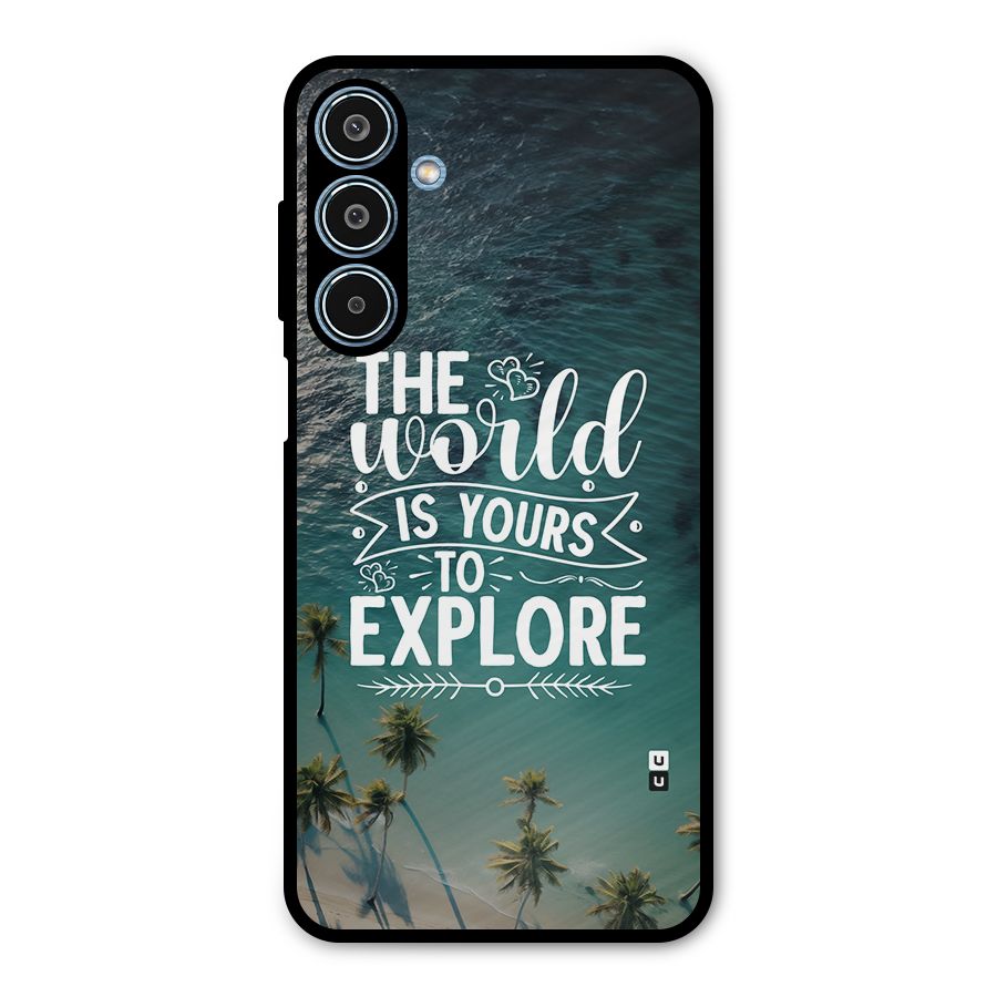 World To Explore Metal Back Case for Galaxy M35