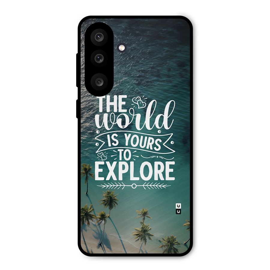World To Explore Metal Back Case for Galaxy M56
