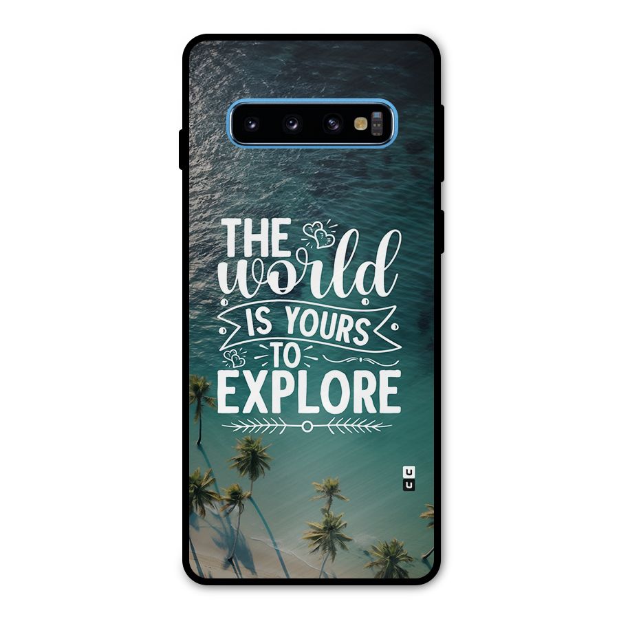 World To Explore Metal Back Case for Galaxy S10
