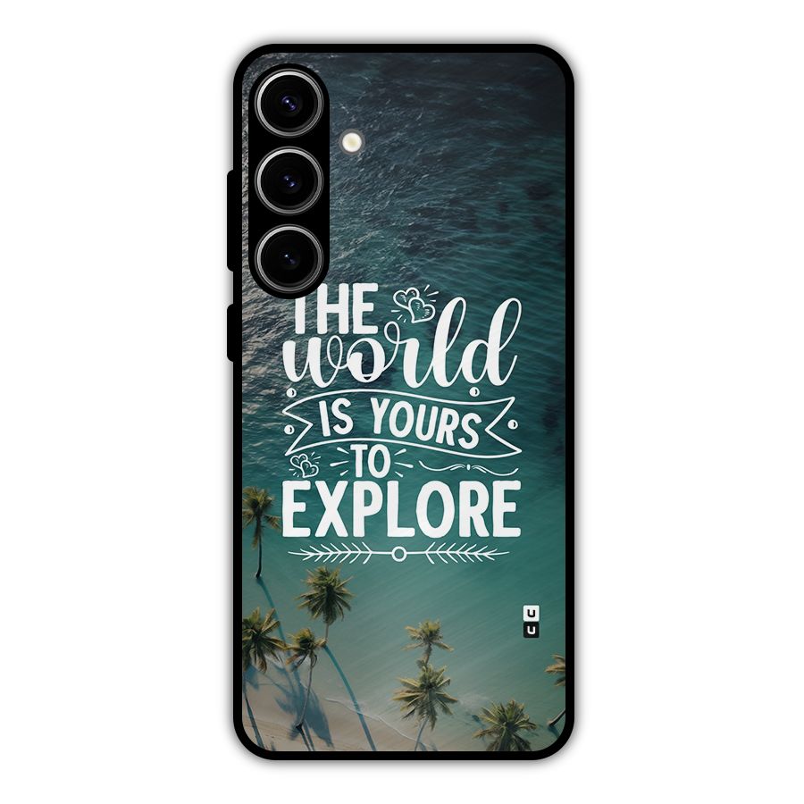World To Explore Metal Back Case for Galaxy S24 Plus