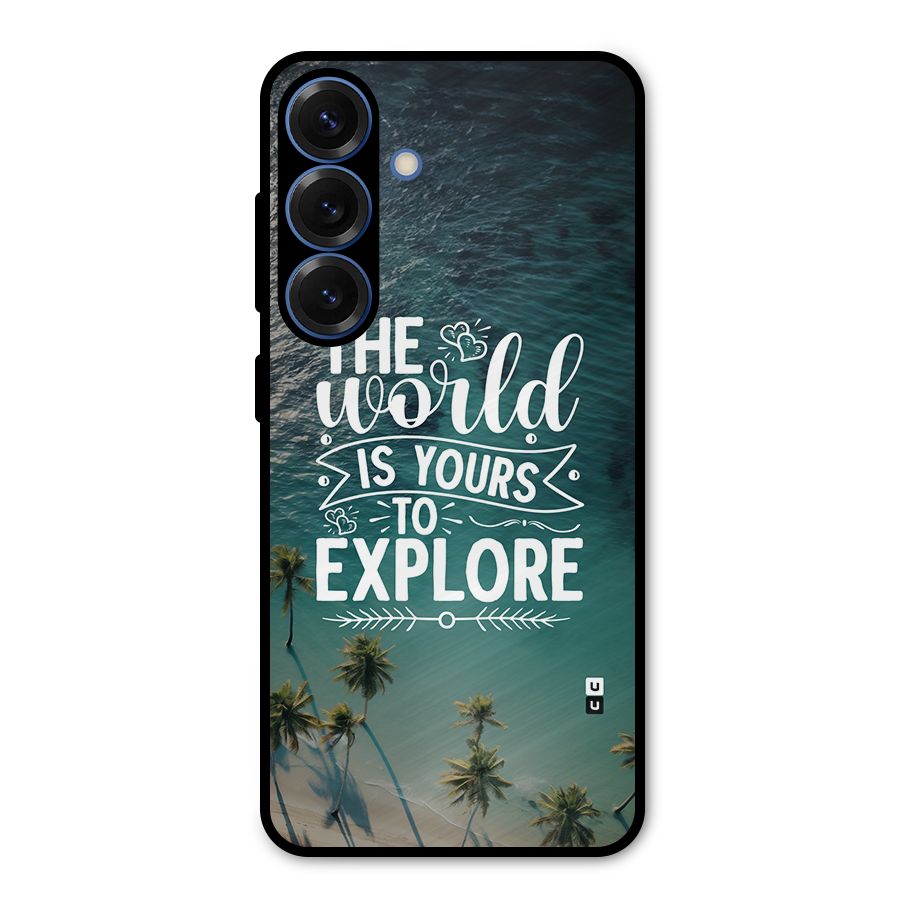 World To Explore Metal Back Case for Galaxy S25