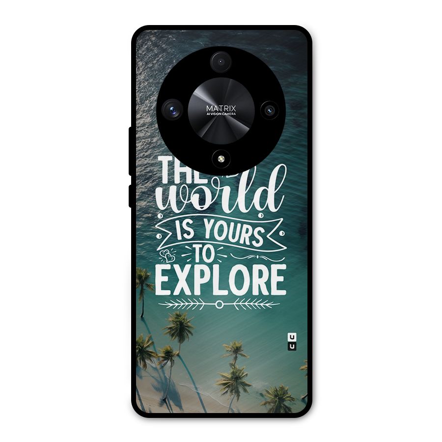 World To Explore Metal Back Case for Honor X9b