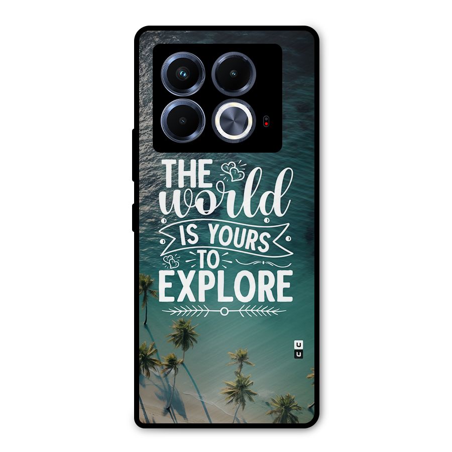 World To Explore Metal Back Case for Infinix Note 40 5G