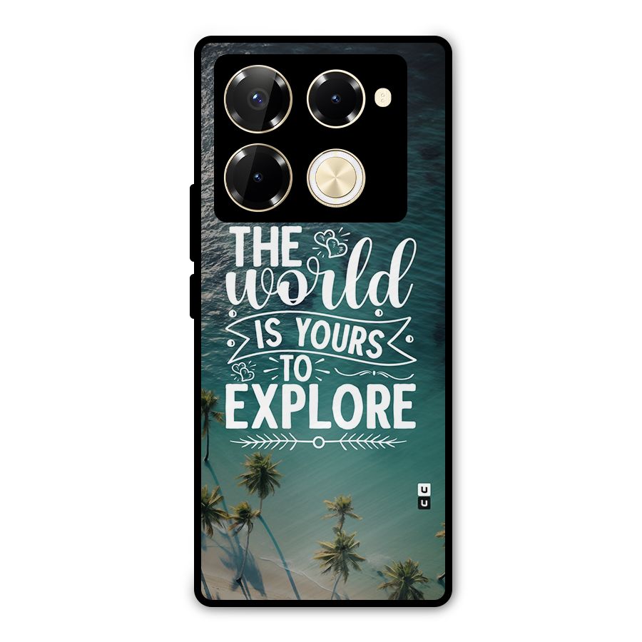 World To Explore Metal Back Case for Infinix Note 40 Pro Plus