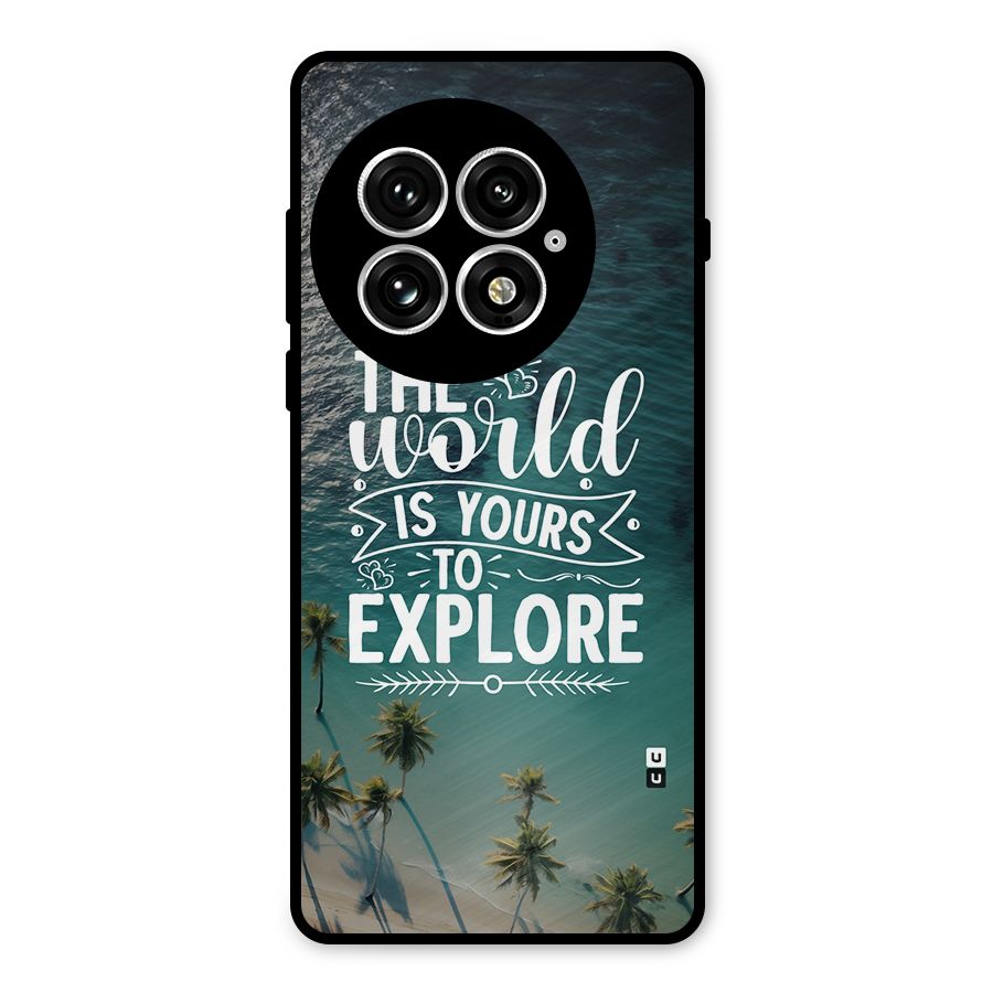 World To Explore Metal Back Case for OnePlus 13