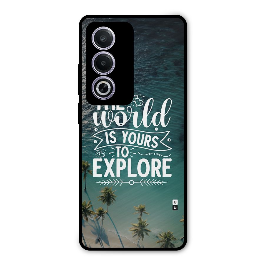 World To Explore Metal Back Case for Oppo A3 Pro