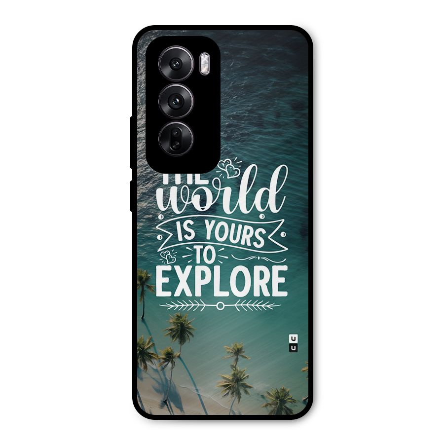 World To Explore Metal Back Case for Oppo Reno12