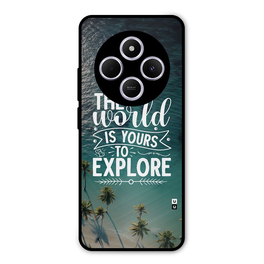 World To Explore Metal Back Case for Poco M7