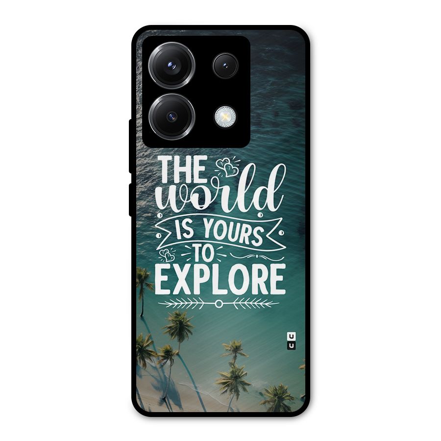 World To Explore Metal Back Case for Poco X6