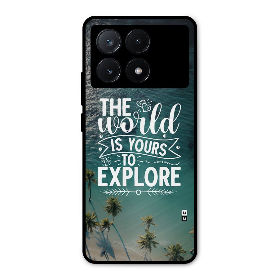 World To Explore Metal Back Case for Poco X6 Pro