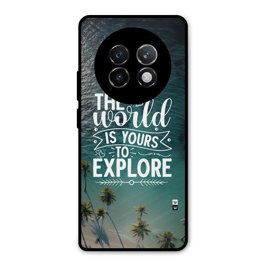 World To Explore Metal Back Case for Realme 13 Plus