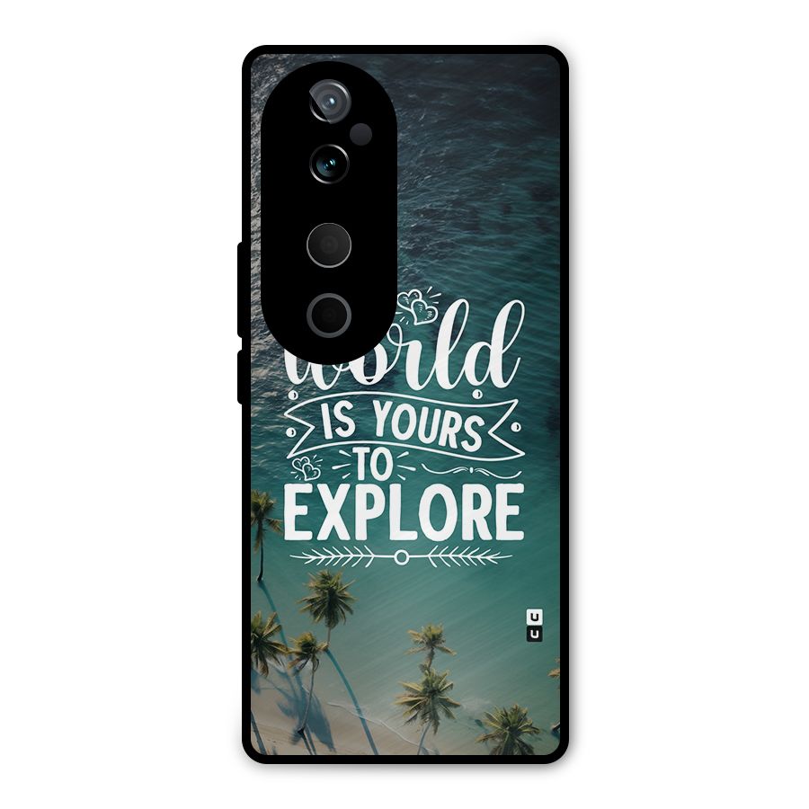 World To Explore Metal Back Case for Vivo T3 Ultra