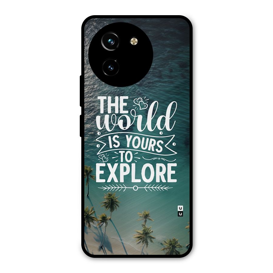 World To Explore Metal Back Case for Vivo T3x
