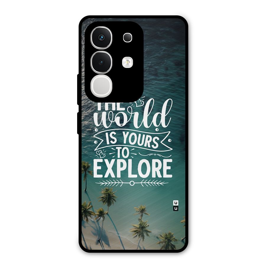 World To Explore Metal Back Case for Vivo T4x